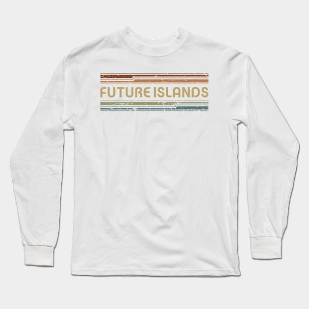 Future Islands Retro Lines Long Sleeve T-Shirt by casetifymask